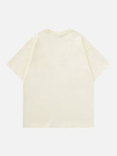 T-Shirt mit Schaumdruck und Sternen